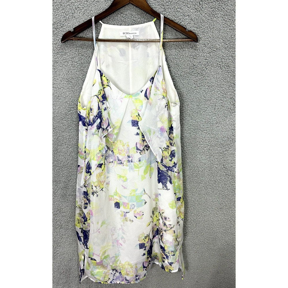 BCBGeneration Shift Dress Womens Large Floral‎ Abstract Sleeveless Boho Y2K